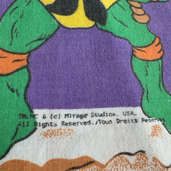 Vintage twin Teenage Mutant Ninja Turtles flat sheet - Picture 5 of 12